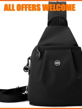 Oxford Cloth Convertible Backpack Crossbody Bag for Commuting Travel